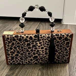 Leopard Print Vintage Cigar Box Purse